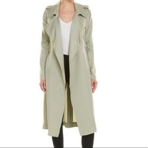 Badgley Mishka NWOT Angelina drapey trench coat, sage green